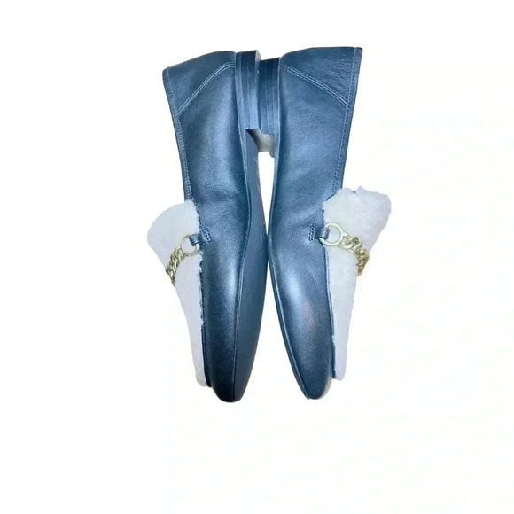 Coach Women’s Black Leather Short Hair Shearling Loafers Sz 7.5 Like New No Box - Picture 3 of 12